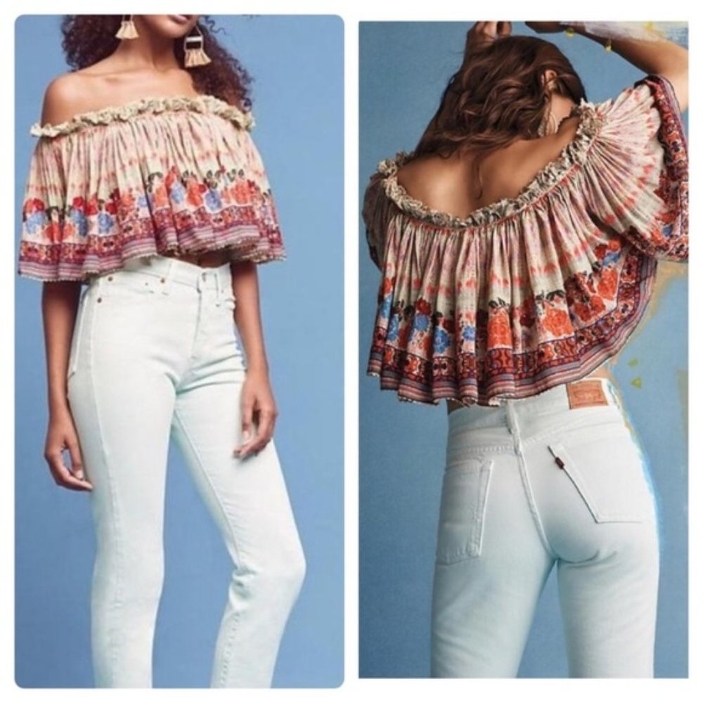 Anthropologie Bhanuni by Jyoti Villa Midi Top